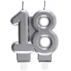 Image de Bougie des Ã¢ges 18 ans, Argent