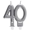 Image de Bougie des Ã¢ges 40 ans, Argent