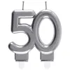 Image de Bougie des Ã¢ges 50 ans, Argent