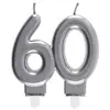 Image de Bougie des Ã¢ges 60 ans, Argent
