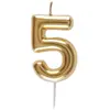 Image de Bougie OR, chiffre 5 or