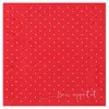 Image de Paquet de 12 Serviettes POIS airlaid 40x40cm, Rouge