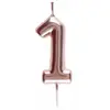 Image de Bougie ROSE GOLD, chiffre 1 rose gold