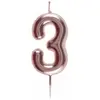 Image de Bougie ROSE GOLD, chiffre 3 rose gold