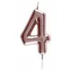 Image de Bougie ROSE GOLD, chiffre 4 rose gold