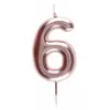 Image de Bougie ROSE GOLD, chiffre 6 rose gold