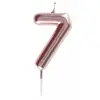 Image de Bougie ROSE GOLD, chiffre 7 rose gold