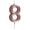 Image de Bougie ROSE GOLD, chiffre 8 rose gold