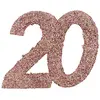 Image de Sachet de 6 Grands confettis anniversaire, Rose Gold pailleté 20 ans