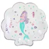 Image de Lot de 10 assiettes SirÃ¨ne carton irisÃ©es multicolores