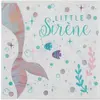 Image de Sachet 20 Serviettes SirÃ¨ne irisÃ©es multicolores en papier