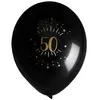 Image de Sachet de 8 ballons âge étincelant NOIR/or, 50 ans