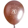 Image de Sachet de 6 ballons âge étincelant 30cm, Rose Gold 20 ANS