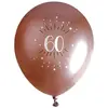 Image de Sachet de 6 ballons âge étincelant 30cm, Rose Gold 60 ANS