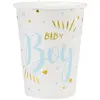 Image de Sachet de 10 gobelets Baby shower mÃ©tal Bleu