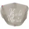 Image de Masque lavable tissu imprimÃ© Vive les MariÃ©s