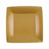 Image de Lot de 10 Petites Assiettes CarrÃ©es carton compostables 18x18cm, Or