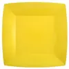 Image de Lot de 10 Assiettes CarrÃ©es carton compostables 23x23cm, Jaune