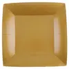 Image de Lot de 10 Assiettes CarrÃ©es carton compostables 23x23cm, Or