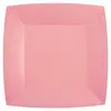 Image de Lot de 10 Assiettes CarrÃ©es carton compostables 23x23cm, Rose