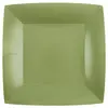 Image de Lot de 10 Assiettes CarrÃ©es carton compostables 23x23cm, vert Sauge