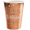 Image de Lot de 10 Gobelets HAPPY BIRTHDAY Etincelant mÃ©tal Rose Gold