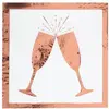 Image de Sachet de 20 Serviettes ApÃ©ro Party, Blanc/Rose Gold