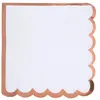 Image de Sachet de 20 Petites Serviettes festonnÃ©es, blanc/Rose Gold