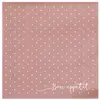 Image de Paquet de 12 Serviettes POIS airlaid 40x40cm, Rose Gold