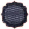Image de Sachet de 10 assiettes pois brillants, Marine