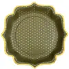 Image de Sachet de 10 assiettes pois dorÃ©s, vert Sauge
