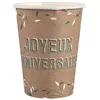Image de Lot de 10 gobelets Joyeux Anniversaire vÃ©gÃ©tal 25cl