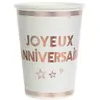 Image de Lot de 10 Gobelets anniversaire Star d'un jour Blanc/Rose Gold
