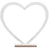 Image de Décor de table Coeur blanc en bois 25 cm