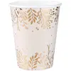 Image de Lot de 10 Gobelets NoÃ«l Feuilles d'hiver 25cl, ivoire