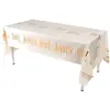 Image de Nappe Joyeux NoÃ«l Feuilles d'hiver, 2,m Or/ivoire