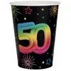 Image de Lot de 6 Gobelets Anniversaire Festicolor, 50 ans
