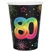 Image de Lot de 6 Gobelets Anniversaire Festicolor, 80 ans