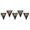 Image de Banderole Anniversaire Festicolor 3m avec fanions, 30 ans