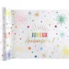 Image de Chemin de table Anniversaire Festicolor - Blanc