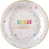 Image de Assiette Anniversaire Festicolor - Blanc