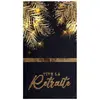 Image de Sachet de 12 Serviettes - Retraite dorÃ©e Noir