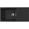 Image de STRADOUR Evier construit en CUBE, en SMC BLACK STRAW - 06, 1 plateau, dimensions 100 * 50 cm, vidage manuel