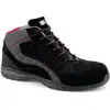 Image de Chaussure haute LEVANT S1P - S 24 BOSSI INDUSTRIE - Cuir croûte velours noir/toile grise - Taille 40 - 5222-40