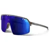Image de JULBO Intensity, lunettes de soleil Kilian Jornet, finition mate marron foncé / verres bleus