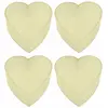 Image de Paquet de 4 Bougies chauffe-plat COEUR, ivoire