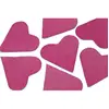 Image de Sachet 75g de CONFETTIS coeur 5cm - en papier Bordeaux