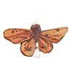 Image de Sachet 4 Mini-Papillons STRASS sur pincette 3,5cm Chocolat