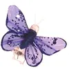 Image de Sachet 4 Mini-Papillons STRASS sur pincette 3,5cm Parme