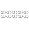 Image de Sachet de 10 motifs Alliances plastique, Argent